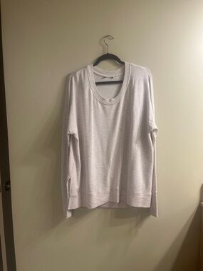 Athleta Scoopneck Lightweight Pullover Sweater - Pale Gray